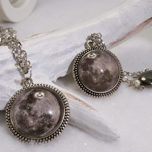 Gallitrap Jewelry - HANDMADE  Lunar Silver Medallion
